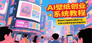 AI壁纸创业系统教程，零成本打造高转化壁纸产品，实现从创意到变现的完整闭环-LH资源分享网