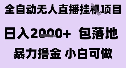 最新全自动抖音无人直播挂G项目，日入2k+ 包落地暴力撸金，小白可做【揭秘】-LH资源分享网
