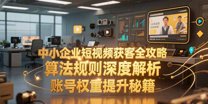 中小企业短视频获客全攻略，算法规则深度解析，账号权重提升秘籍-LH资源分享网
