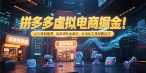 拼多多虚拟电商掘金：从入驻到运营，选品避坑全解析，自动化工具配置技巧-LH资源分享网