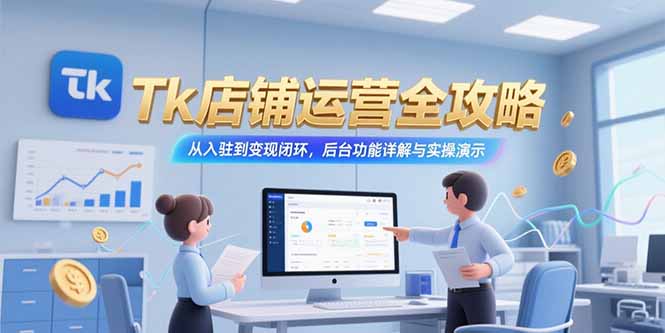 Tk店铺运营全攻略，从入驻到变现闭环，后台功能详解与实操演示-LH资源分享网