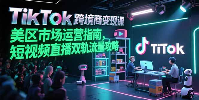 TikTok跨境电商变现课，美区市场运营指南，短视频直播双轨流量攻略-LH资源分享网