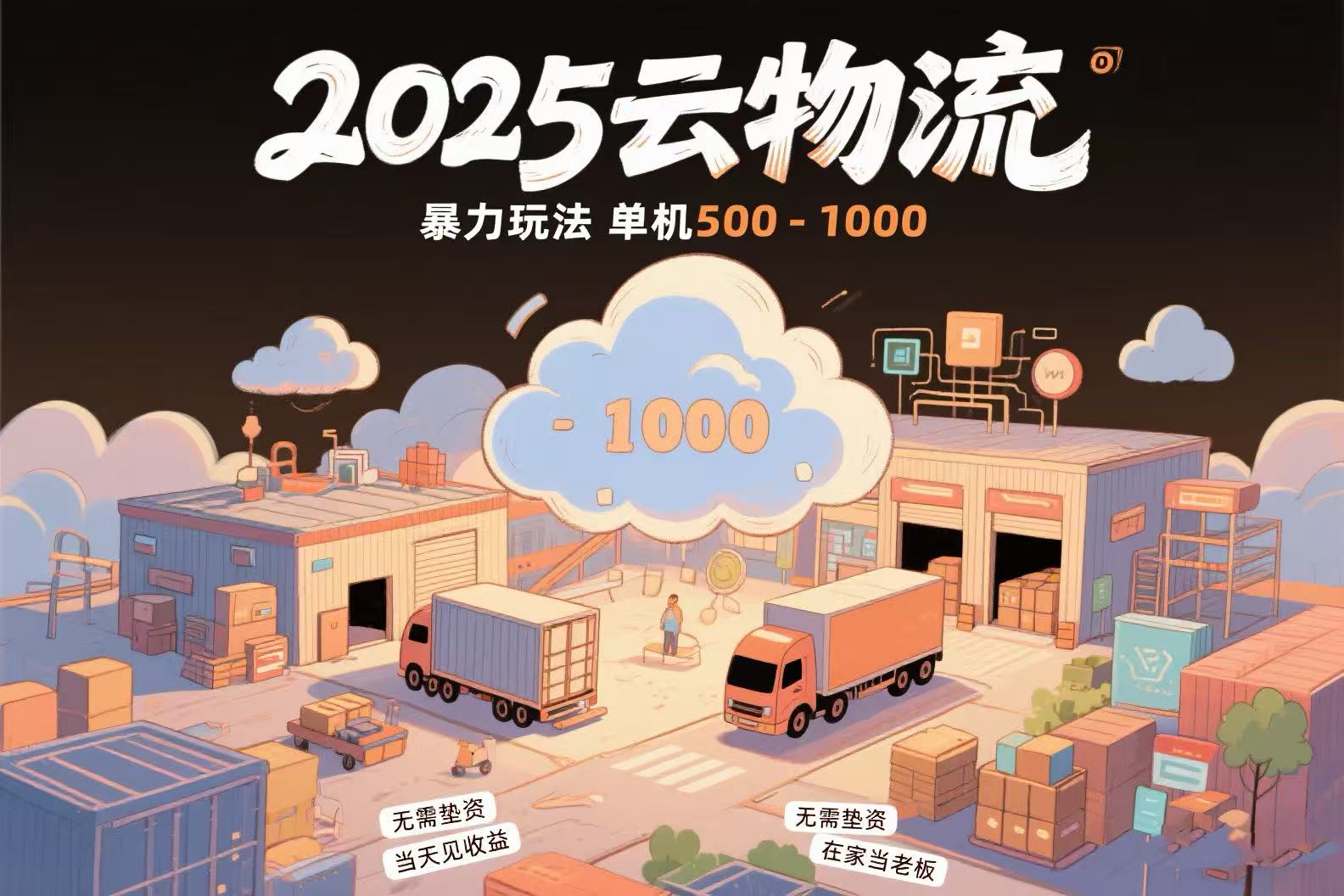 云物流赚差价，项目纯利润500~1000，无需垫资，当天到账。不需要有车，…-LH资源分享网