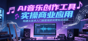 AI音乐创作工具实操商业应用，构建从技术入门到变现的完整知识闭环-LH资源分享网