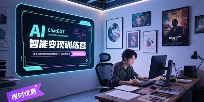 AI智能变现训练营，ChatGPT写作变现，电影解说制作，图文带货方法论-LH资源分享网