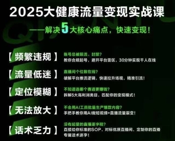 大健康流量全域新增长8.0，三月底线下课视频，大健康万亿蓝海，从类目突围到模式迭代-LH资源分享网
