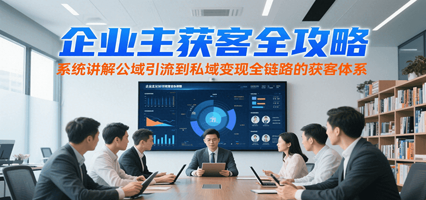 企业主获客全攻略，系统讲解公域引流到私域变现全链路的获客体系-LH资源分享网