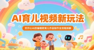 AI育儿视频新玩法，穷开心AI改编唱歌育儿作品制作全流程拆解-LH资源分享网