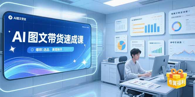 AI图文带货速成课，养号引流秘籍，爆款选品策略，美图制作全流程-LH资源分享网
