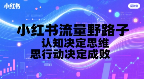 小红书流量野路子，认知决定思维，思维决定行动，行动决定成败-LH资源分享网