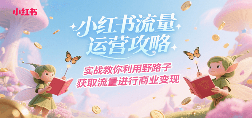 小红书流量运营攻略，实战教你利用野路子获取流量进行商业变现-LH资源分享网