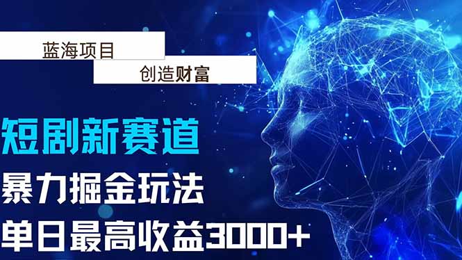 抖音新赛道，暴力掘金玩法，单日收益最高3000+-LH资源分享网