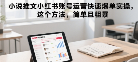 小说推文小红书账号运营快速爆单实操，这个方法，简单且粗暴-LH资源分享网