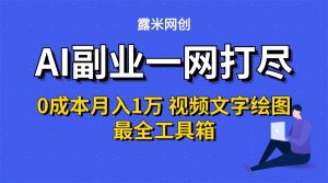 AI副业一网打尽0投入月入1万＋视频文字绘图最全工具箱-LH资源分享网
