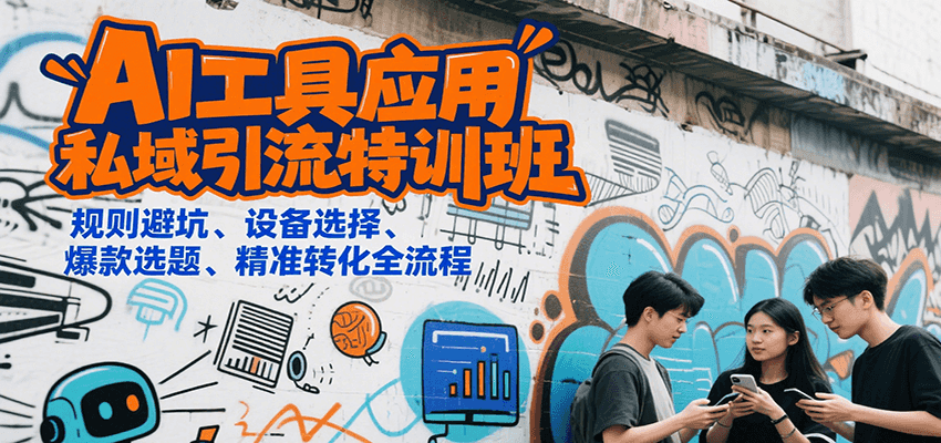 AI工具应用私域引流特训班，规则避坑、设备选择、爆款选题、精准转化全流程-LH资源分享网
