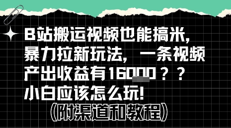 b站掘金计划？搬运视频也能挣拉新的收益，小白应该怎么玩！-LH资源分享网