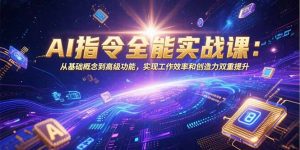 AI指令全能实战课：从基础概念到高级功能，实现工作效率和创造力双重提升-LH资源分享网