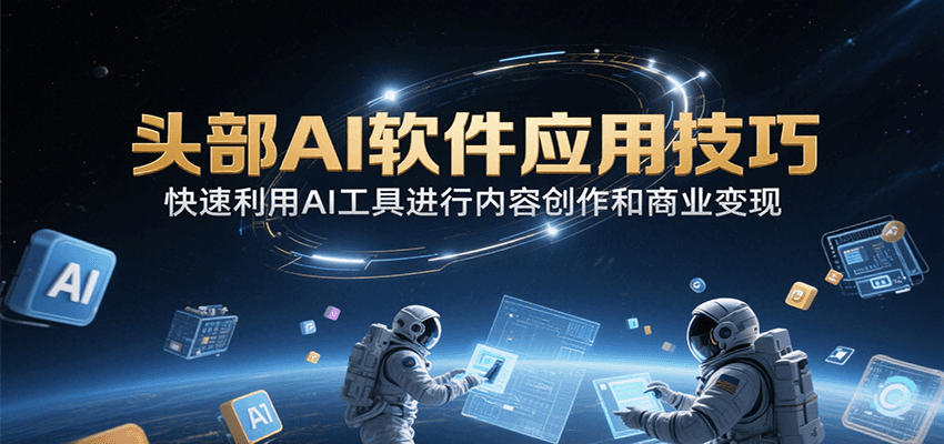 头部AI软件应用技巧，快速利用AI工具进行内容创作和商业变现-LH资源分享网