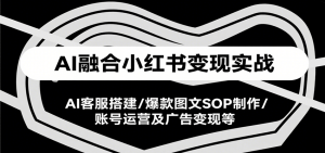 AI融合小红书变现实战课，AI客服搭建/爆款图文SOP制作/账号运营及广告变现等-LH资源分享网