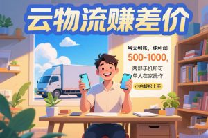 云物流赚差价 当天到账纯利润500-1000 两部手机即可 可单人在家操作 小…-LH资源分享网