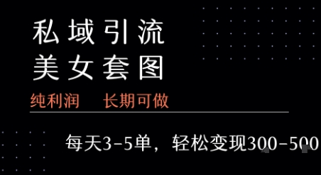 私域卖套图每天3-5单 每单利润99-2张+-LH资源分享网