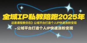 全域IP私教陪跑2025年，这套课程教你在公域平台打造个人IP快速涨粉变现-LH资源分享网