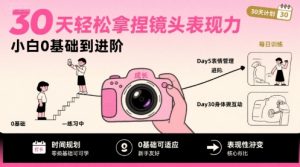 30天轻松拿捏镜头表现力，小白0基础到进阶-LH资源分享网