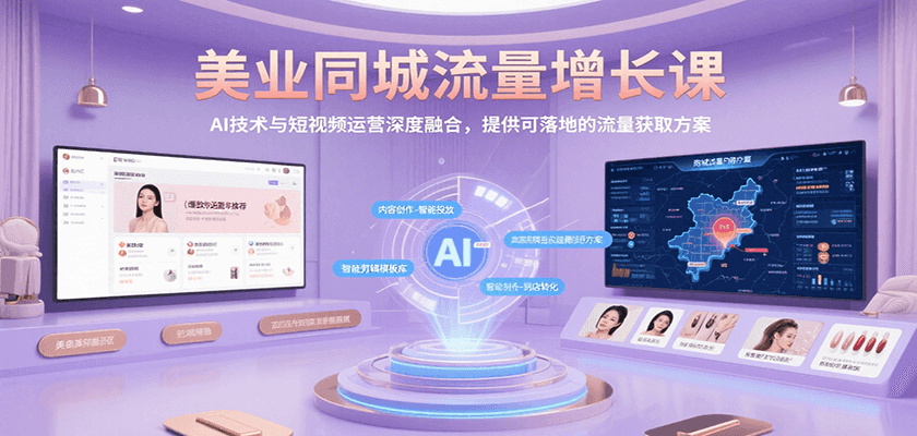 美业同城流量增长课，AI技术与短视频运营深度融合，提供可落地的流量获取方案-LH资源分享网