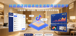 抖音酒店民宿本地生活服务运营教学,订单处理、房价调控、财务对账等日常运营流程-LH资源分享网