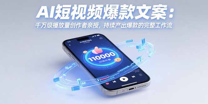 AI短视频爆款文案：千万级播放量创作者亲授，持续产出爆款的完整工作流-LH资源分享网