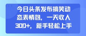 今日头条发布搞笑动态表情包，一天收入3张+，新手轻松上手-LH资源分享网