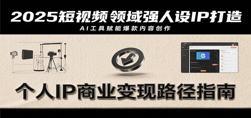 2025短视频领域强人设IP打造，结合爆款案例与AI工具应用，从个人出镜到商业成交转化-LH资源分享网