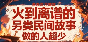 火到离谱的另类民间故事，条条百W播放，做的人超少-LH资源分享网