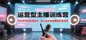 运营型主播训练营，点对点和拉全场话术，留人话术等直播起号全流程(更新8月)-LH资源分享网