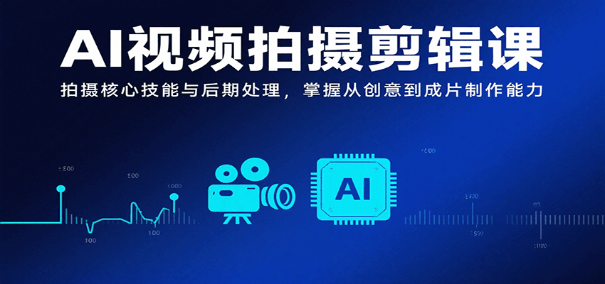 AI视频拍摄剪辑课，拍摄核心技能与后期处理，掌握从创意到成片制作能力-LH资源分享网