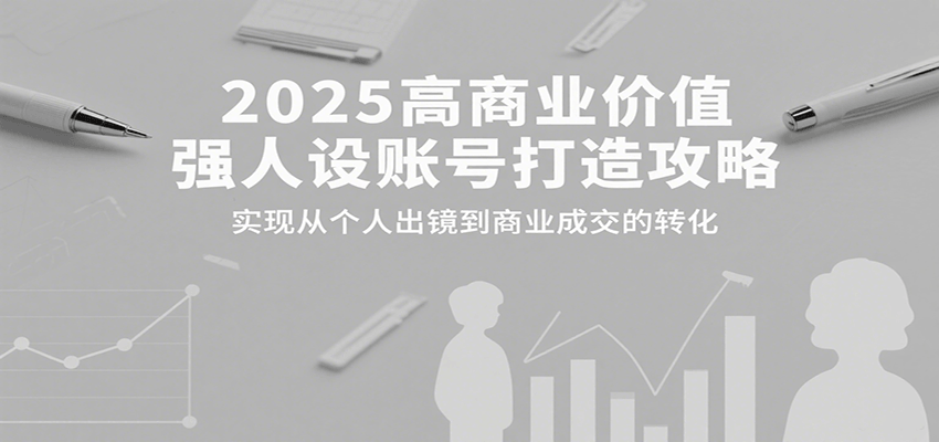 2025高商业价值强人设账号打造攻略，实现从个人出镜到商业成交的转化-LH资源分享网
