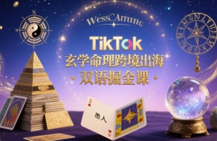 TikTok玄学命理跨境出海双语掘金课，手把手教你用命理知识精准直击海外用户痛点-LH资源分享网