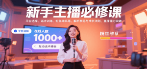 新手主播必修课：平台选择、话术训练、粉丝维系等，解析禁忌与成长法则，突破直播能力-LH资源分享网