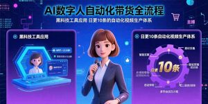 AI数字人自动化带货全流程：黑科技工具应用 日更10条的自动化视频生产体系-LH资源分享网