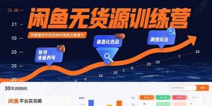 闲鱼无货源训练营：账号准备养号/垂直化选品/黑搜玩法，0基础30天盈利指南-LH资源分享网