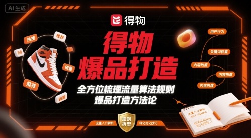 得物爆品打造，全方位梳理得物流量算法规则爆品打造规则-LH资源分享网