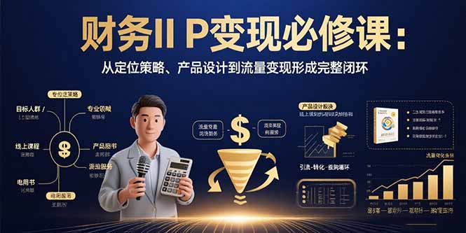 财务IP变现必修课：从定位策略、产品设计到流量变现形成完整闭环-LH资源分享网