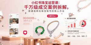 小红书珠宝运营课：千万级成交案例拆解，搭建高转化珠宝账号的核心方法-LH资源分享网