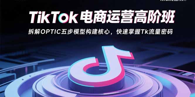 TikTok电商运营高阶班：拆解OPTIC五步模型构建核心，快速掌握Tk流量密码-LH资源分享网