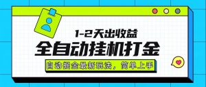 最新全自动打金玩法单日收益1000-2000-LH资源分享网