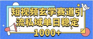 玄学赛道引流私域变现单日稳定1000+教程-LH资源分享网