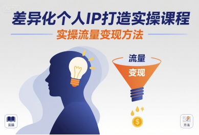 差异化个人IP打造实操课程，实操流量变现方法-LH资源分享网