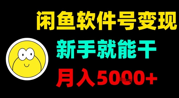 闲鱼软件号变现，新手就能干，月入5k+-LH资源分享网