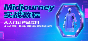 Midjourney实战教程：从入门到产品应用，含生成思路、换脸材质模拟与服装创作技巧-LH资源分享网