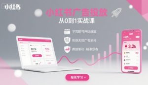 小红书广告投放从0到1的实战课，学完即可开始投放，拒绝无效广告消耗-LH资源分享网